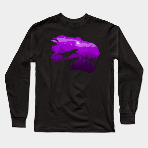 Land of The T-rex! Long Sleeve T-Shirt by valsymot